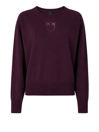 PINKO Maglia Pinko Lanzarote Lana Logo Viola