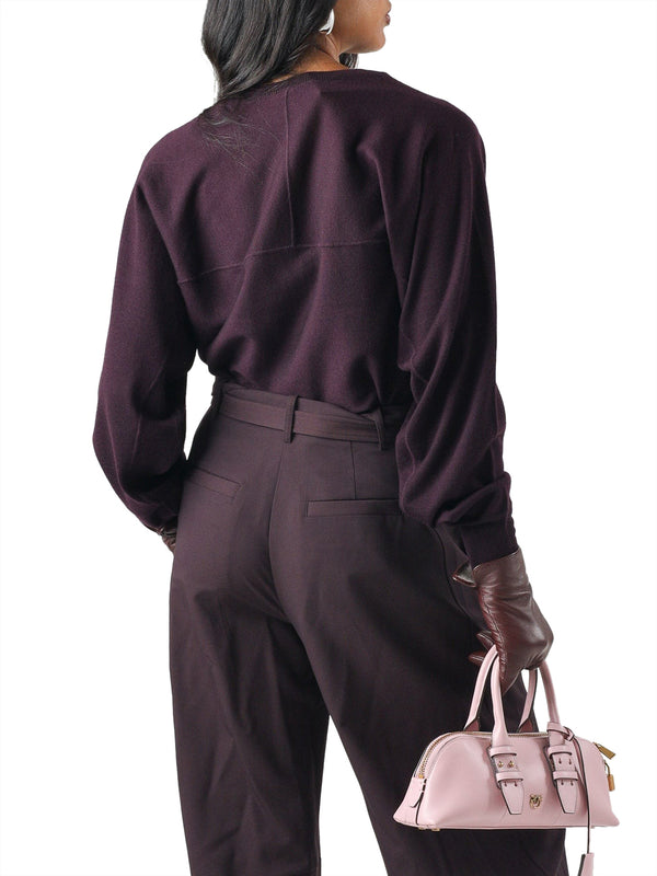 PINKO Maglia Pinko Lanzarote Lana Logo Viola