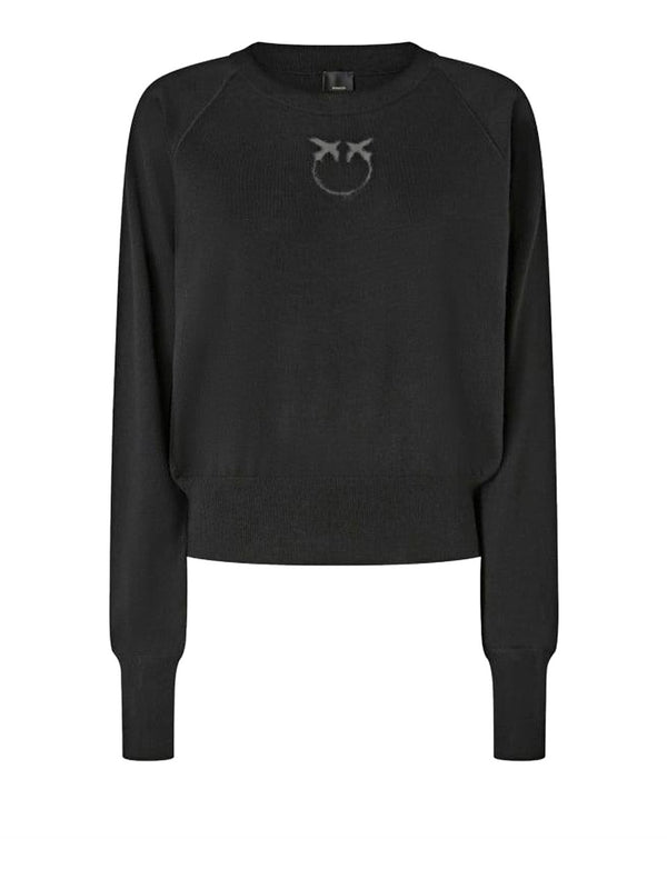 PINKO Maglia Pinko Lanzarote Lana Logo Nero