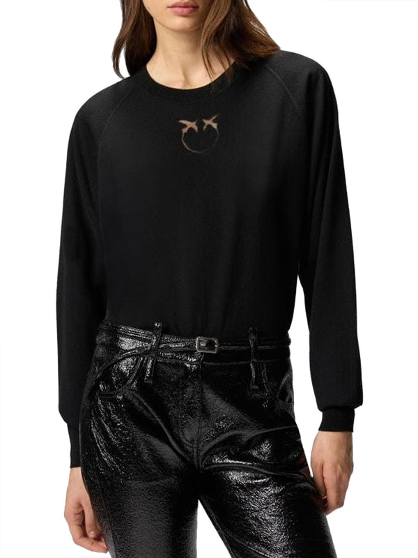 PINKO Maglia Pinko Lanzarote Lana Logo Nero