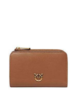 PINKO Portafoglio Pinko Mini Vitello Seta Castano