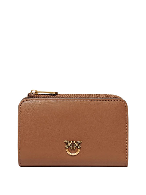 PINKO Portafoglio Pinko Mini Vitello Seta Castano