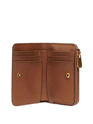 PINKO Portafoglio Pinko Mini Vitello Seta Castano