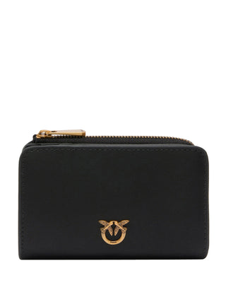 Pinko Portafoglio Mini In Pelle Con Logo Love Birds Pinko - Nero/Oro