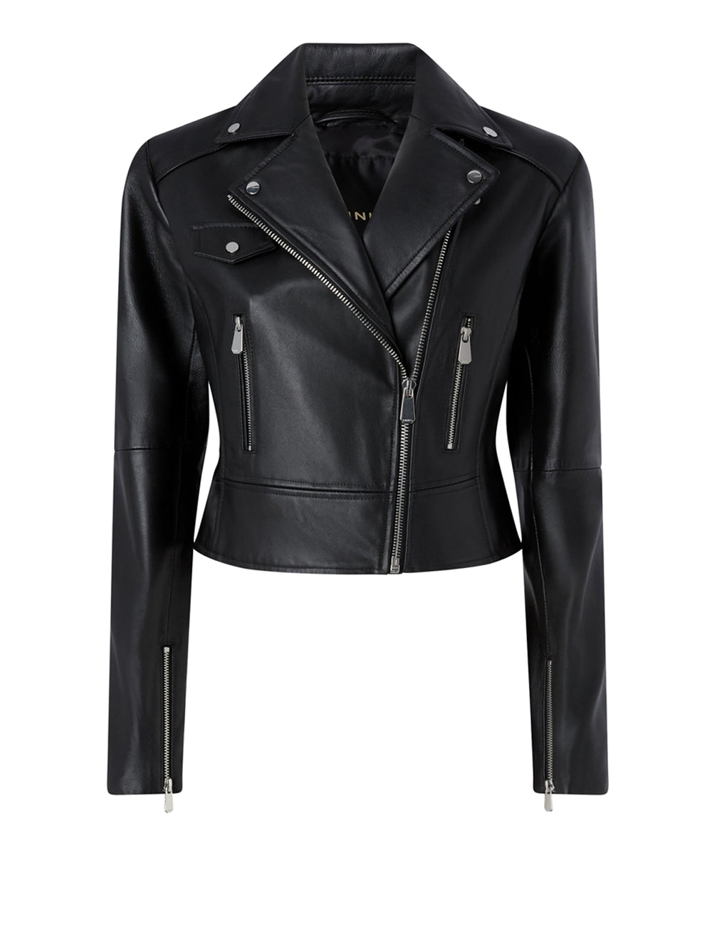 PINKO Pinko Giubbino New Sensibile Chiodo Nappa Nero