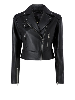 PINKO Pinko Giubbino New Sensibile Chiodo Nappa Nero