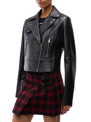 PINKO Pinko Giubbino New Sensibile Chiodo Nappa Nero