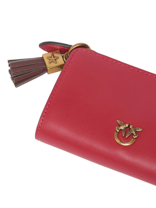 PINKO Mini portafoglio in pelle con nappina Pinko - Rosso