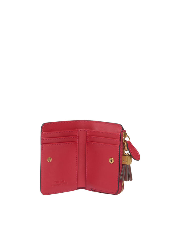 PINKO Mini portafoglio in pelle con nappina Pinko - Rosso