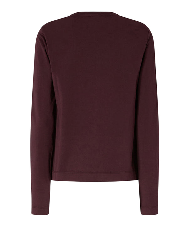 PINKO Pinko Toblino T-Shirt Jersey Logo Bordeaux