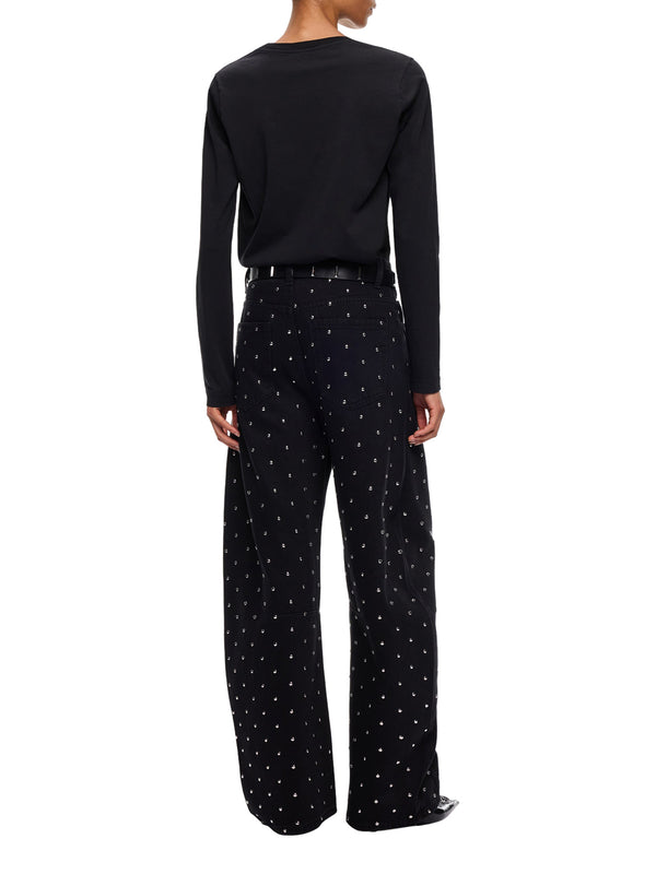 PINKO Pinko Toblino T-Shirt Jersey Logo Nero