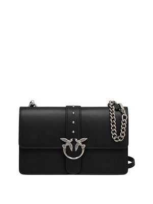 PINKO Borsa A Tracolla Pinko Love One Classic St. Small - Nero Argento