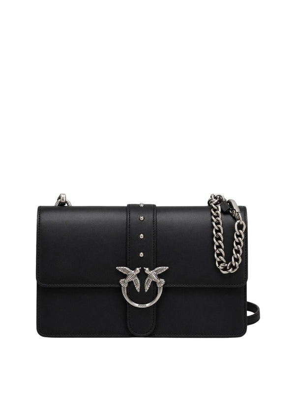 PINKO Borsa A Tracolla Pinko Love One Classic St. Small - Nero Argento