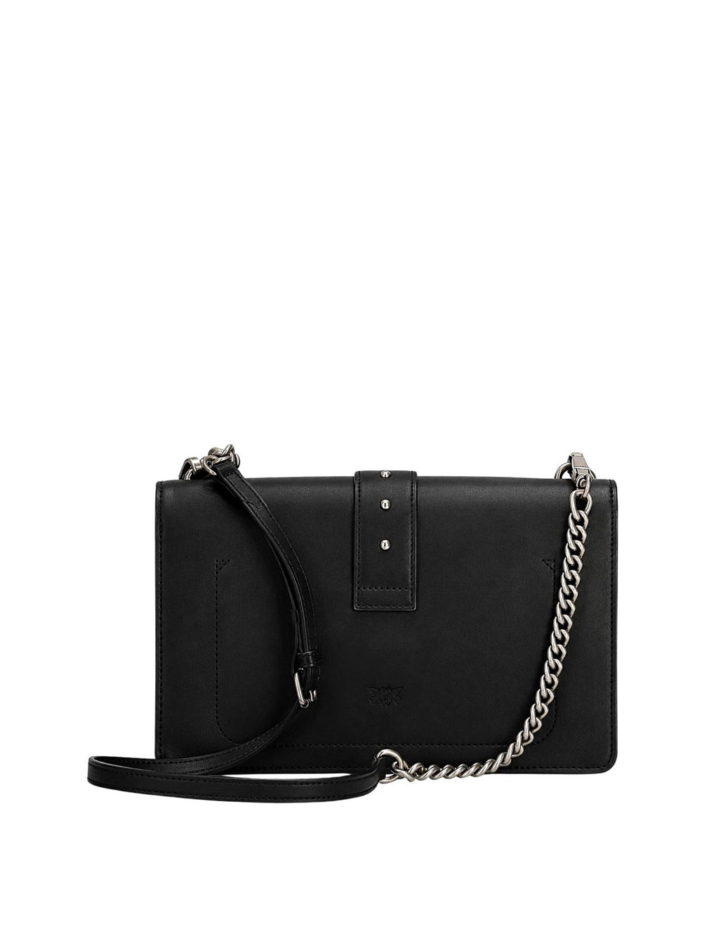 PINKO Borsa A Tracolla Pinko Love One Classic St. Small - Nero Argento