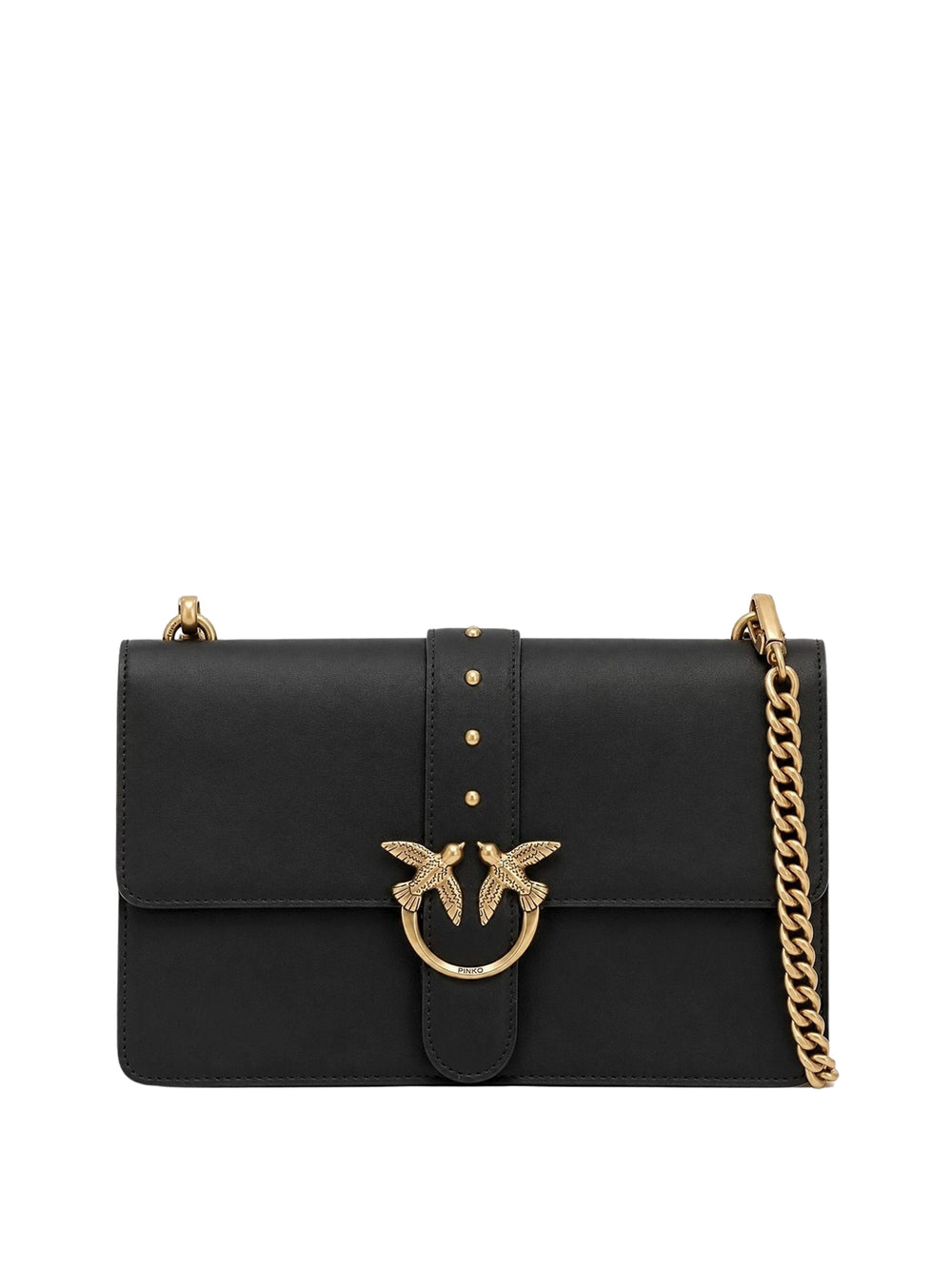PINKO Borsa A Tracolla Pinko Love One Classic St. Small - Nero Oro