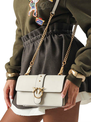 PINKO Borsa A Tracolla Pinko Love One Mini St. Small B. Vit Bianco