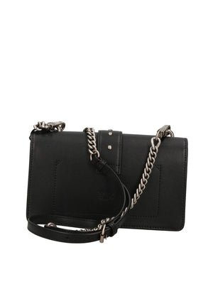 PINKO Borsa A Tracolla Pinko Love One Mini St. Small B. Vit Nero Argento
