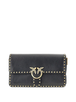PINKO Borsa a Tracolla Love One Slouchy Cl Studs Small Pinko - Nero/Oro