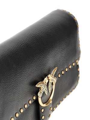PINKO Borsa a Tracolla Love One Slouchy Cl Studs Small Pinko - Nero/Oro
