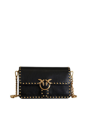 PINKO Borsa a Tracolla Love One Slouchy Mn. Studs Small Pinko - Nero
