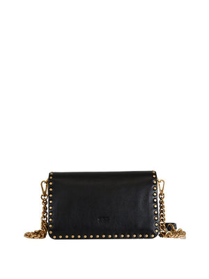 PINKO Borsa a Tracolla Love One Slouchy Mn. Studs Small Pinko - Nero