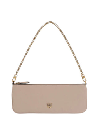 PINKO Borsa a Tracolla New Horizontal Flat Vitello Pinko - Beige/Grigio
