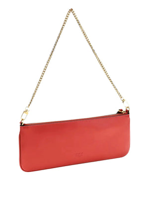 PINKO Borsa a Tracolla New Horizontal Flat Vitello Pinko - Rosso