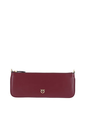 PINKO Borsa a Tracolla New Horizontal Flat Vitello Pinko - Bordeaux
