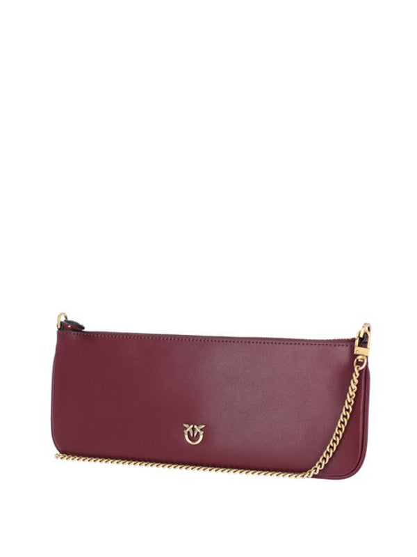 PINKO Borsa a Tracolla New Horizontal Flat Vitello Pinko - Bordeaux