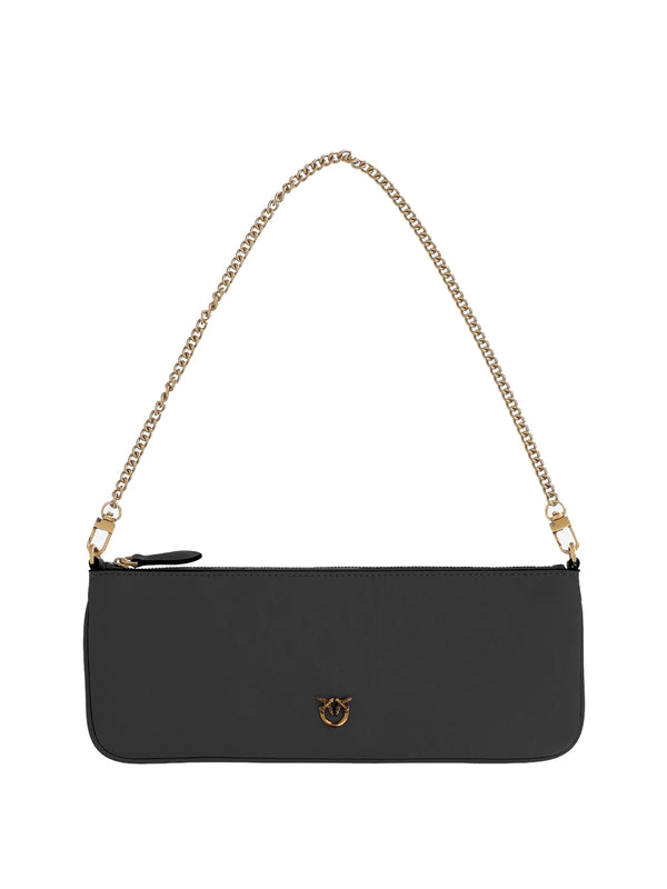 PINKO Borsa a Tracolla New Horizontal Flat Vitello Pinko - Nero