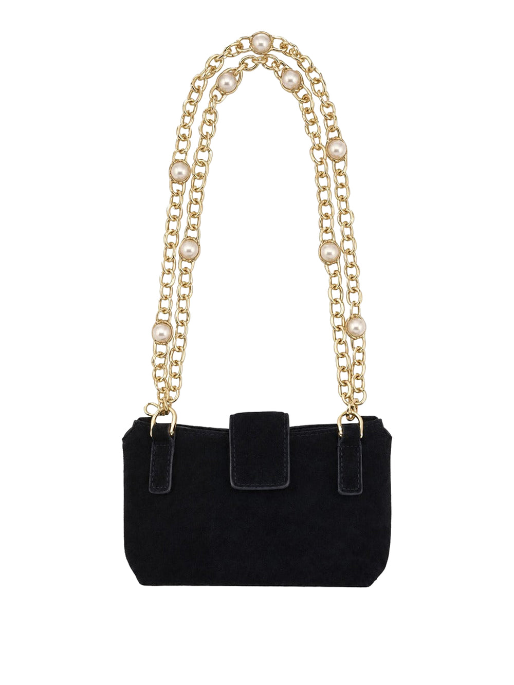 PINKO 2 USCITA Borsa A Tracolla Pinko Pocket Necklace Suede Nero