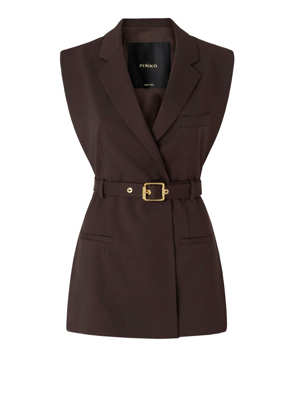 PINKO 2 USCITA Gilet Pinko Nuraqus Gilet Diagonale Misto - Marrone