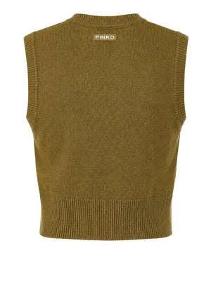 PINKO 2 USCITA Belato Gilet Pinko Blend Wool Con De Verde