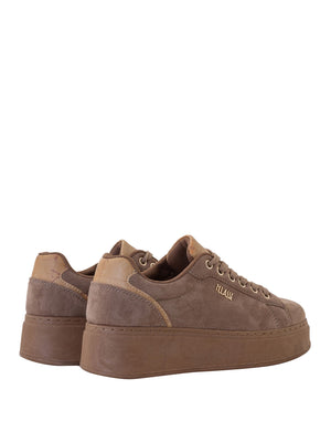 PRIMA CLASSE Sneakers in pelle scamosciata con logo 1? Classe Nocciola