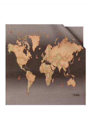 PRIMA CLASSE SETA Foulard Prima Classe Geo Sfumato 73x73 Taupe