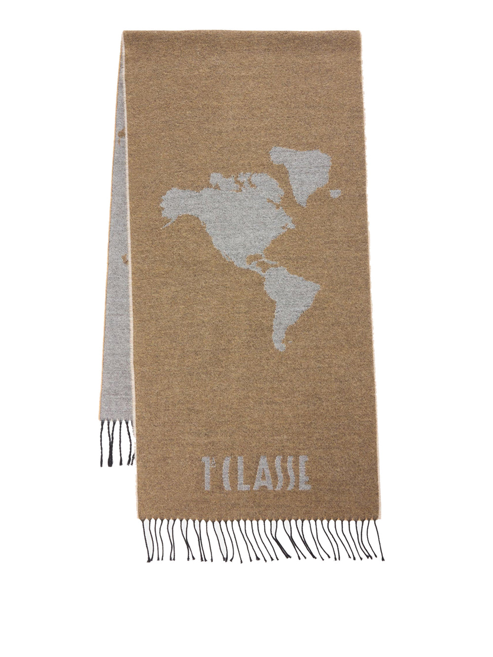 PRIMA CLASSE SETA Prima Classe Sciarpa Geo Pieno in misto lana e cotone 40x170 Rafia