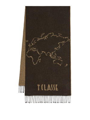 PRIMA CLASSE SETA Prima Classe Sciarpa Geo Filetto in misto lana e cotone 40x170 Testa di Moro