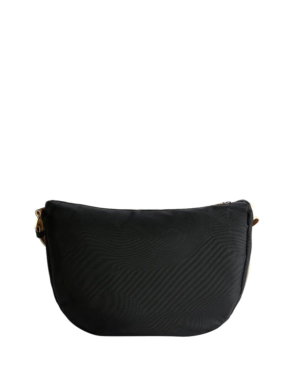 PRIMA CLASSE STAGIONE Prima Classe Whisper Nylon tracolla a mezzaluna media Nero