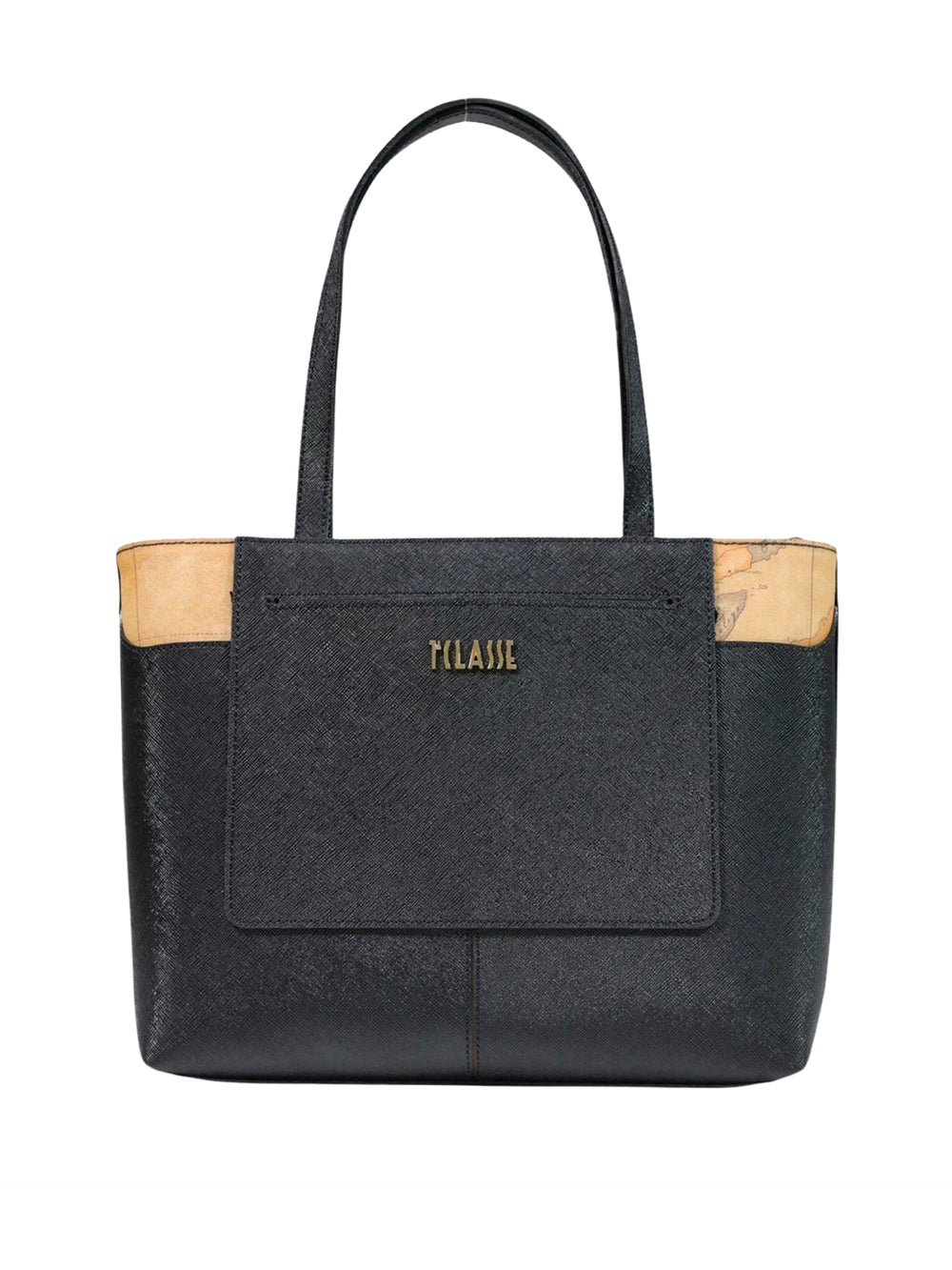 PRIMA CLASSE STAGIONE Borsa A Mano 1°Classe Logo Frontale Nero