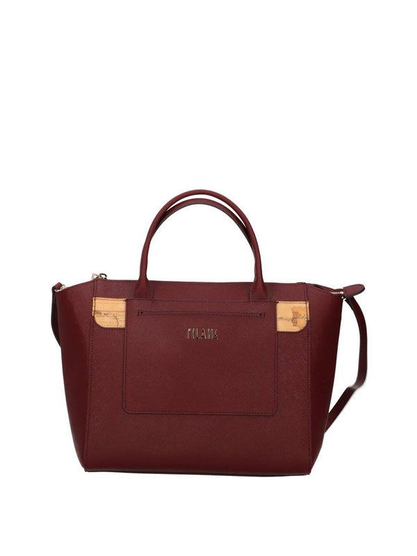PRIMA CLASSE STAGIONE Borsa A Mano 1°Classe Logo Frontale Burgundy