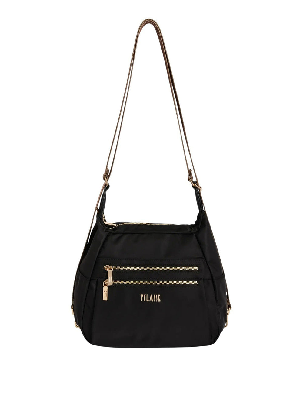 PRIMA CLASSE STAGIONE Prima Classe Borsa a tracolla a tripla portabilità in nylon riciclato Whisper - Nero