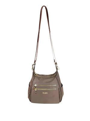 PRIMA CLASSE STAGIONE Prima Classe Borsa a tracolla a tripla portabilità in nylon riciclato Whisper - Roccia