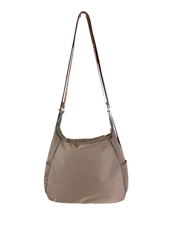 PRIMA CLASSE STAGIONE Prima Classe Borsa a tracolla a tripla portabilità in nylon riciclato Whisper - Roccia