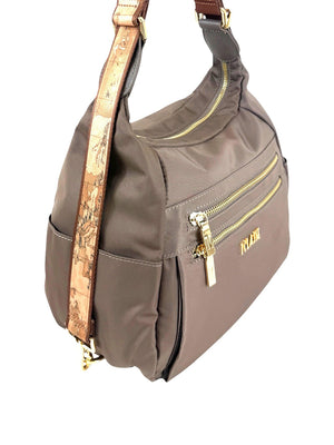 PRIMA CLASSE STAGIONE Prima Classe Borsa a tracolla a tripla portabilità in nylon riciclato Whisper - Roccia