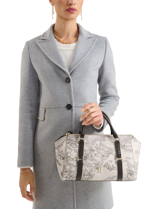 PRIMA CLASSE STAGIONE Borsa A Mano Country Geo 1° Classe Tortora