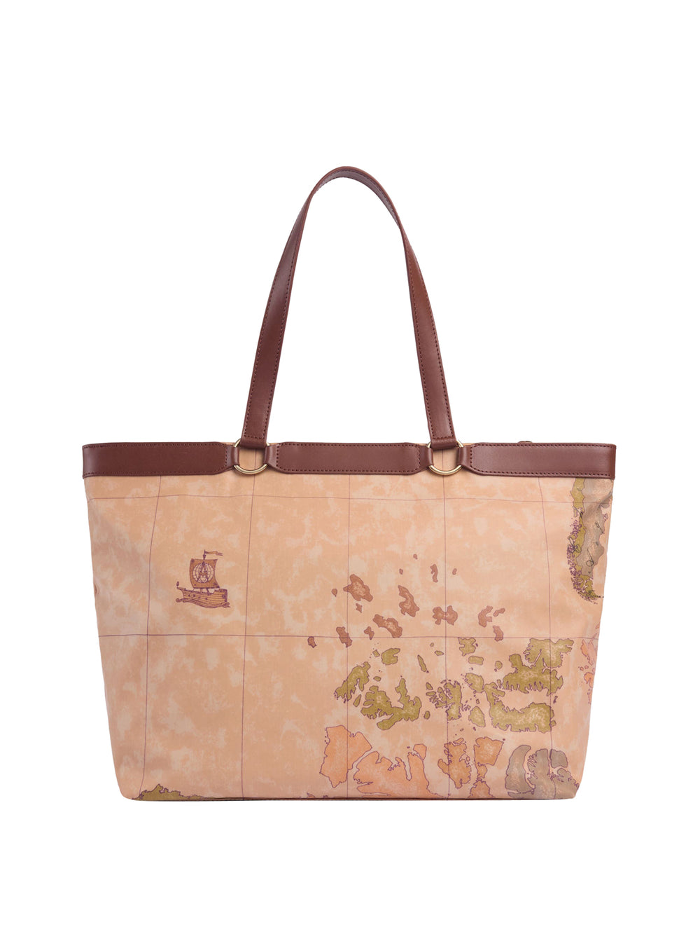 Alviero Martini Prima Classe Soft Ranch Borsa shopping con dettaglio Castagna