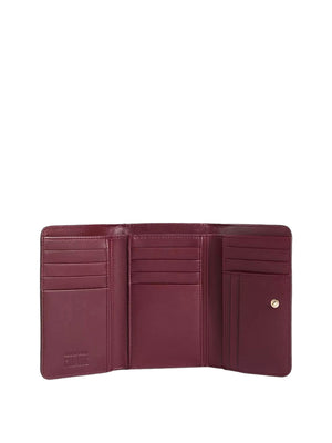 PRIMA CLASSE STAGIONE Portafoglio Medio Logo Frontale Prima Classe Burgundy
