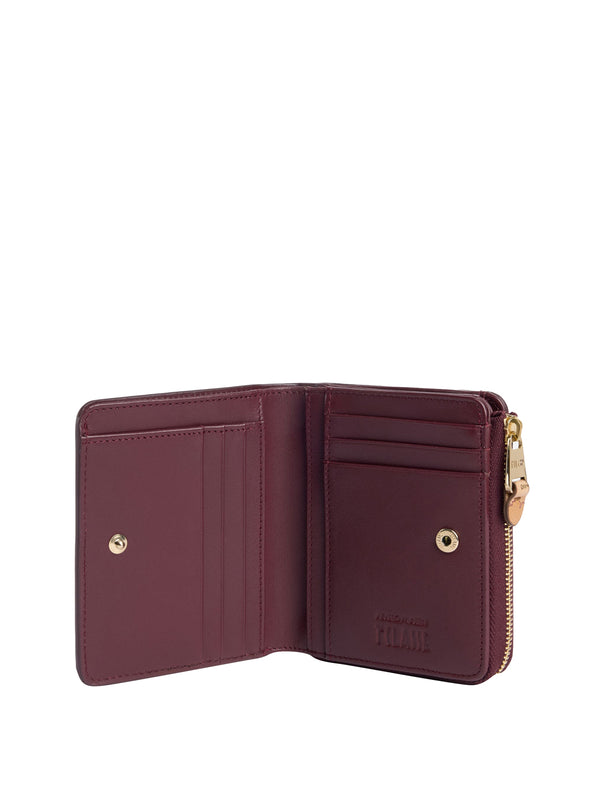 PRIMA CLASSE STAGIONE Prima Classe West City Portafoglio Zipfold piccolo Burgundy
