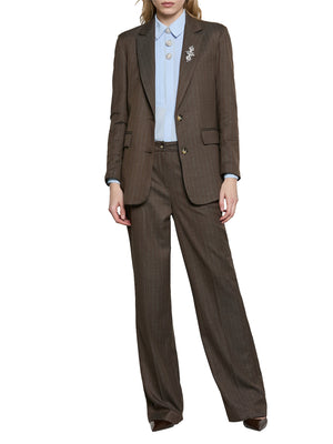 RELISH Pantalone Relish Arkini Vita Alta Marrone