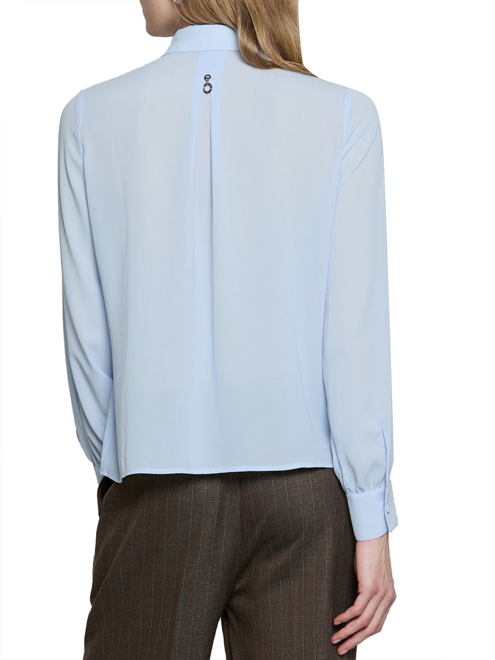 RELISH Camicia Barela Manica Lunga Con Plissé Blue